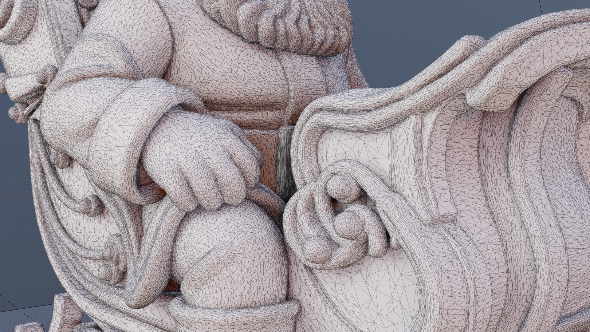 Santa in Sleigh 3D Printable Christmas Model 3D print model_4