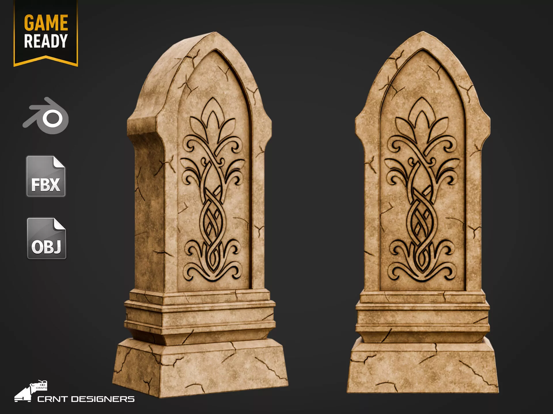 Ancient Stone Obelisk - Game Ready - UE4 And UE5 Optimized Low-poly 3D model