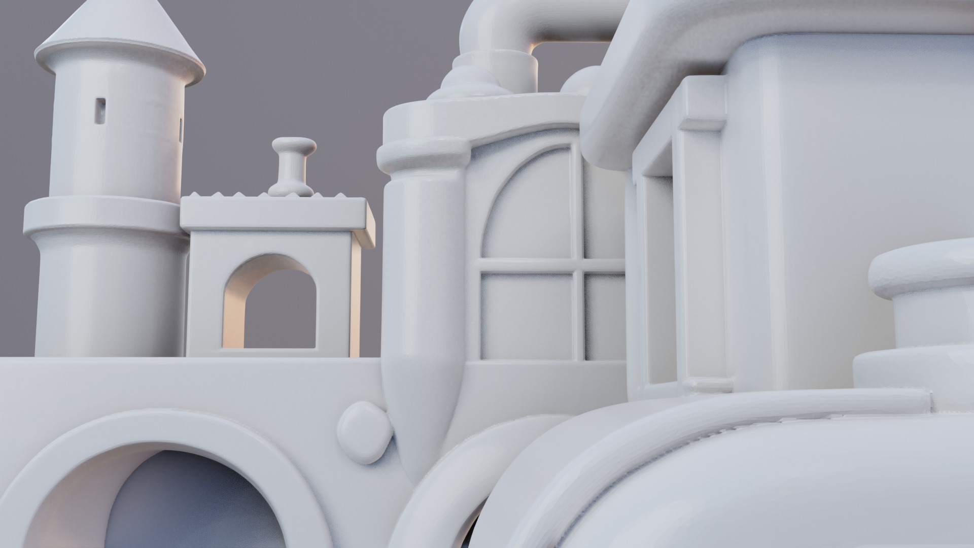 Whimsy Castle 3D Printable Fantasy House Model 3D print model_2