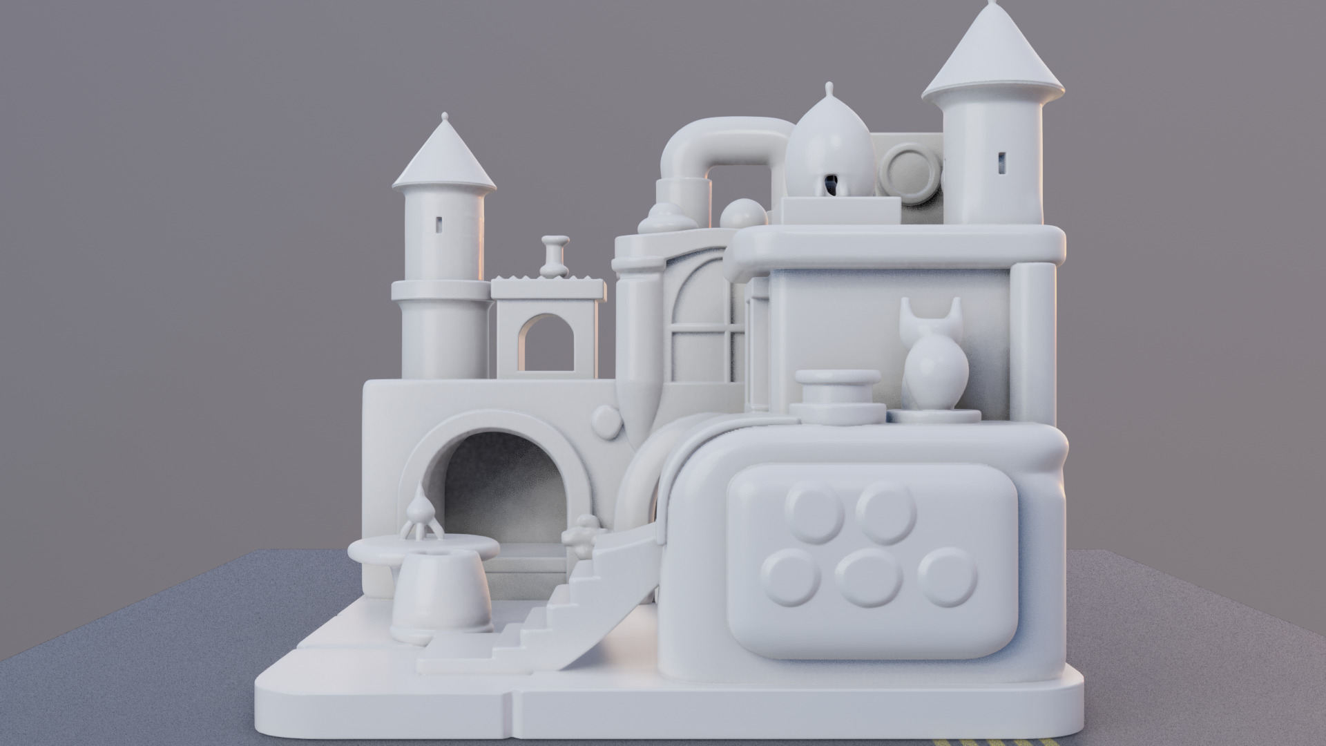 Whimsy Castle 3D Printable Fantasy House Model 3D print model_11