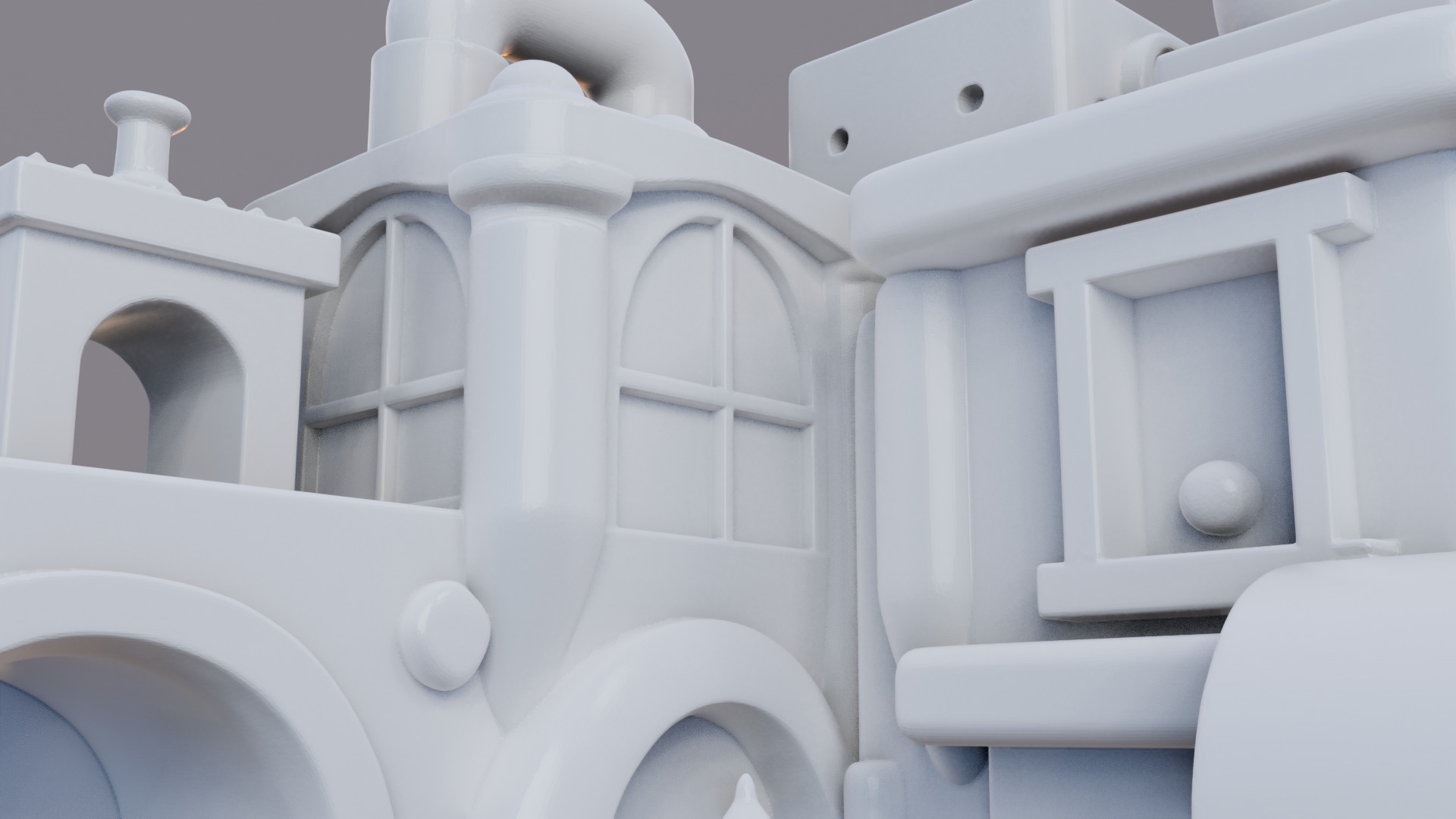 Whimsy Castle 3D Printable Fantasy House Model 3D print model_12