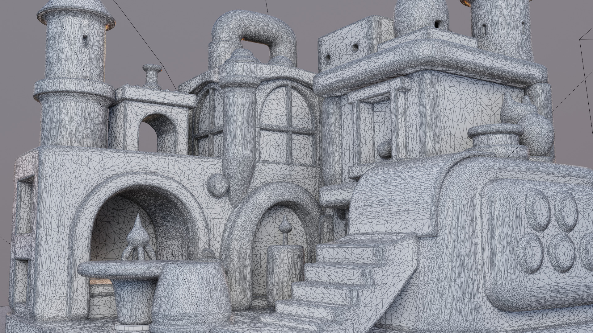 Whimsy Castle 3D Printable Fantasy House Model 3D print model_5