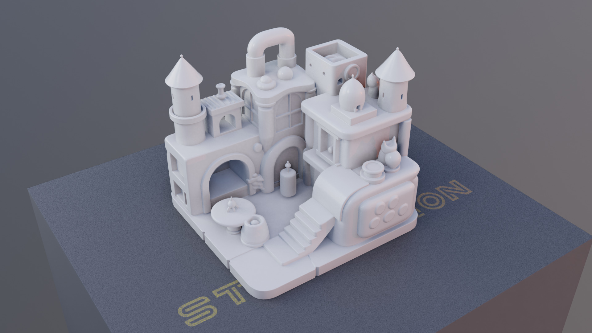 Whimsy Castle 3D Printable Fantasy House Model 3D print model_9