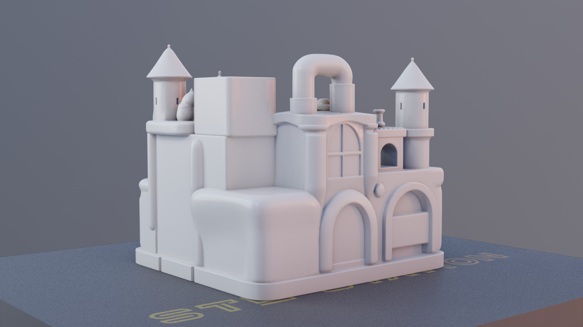 Whimsy Castle 3D Printable Fantasy House Model 3D print model_7