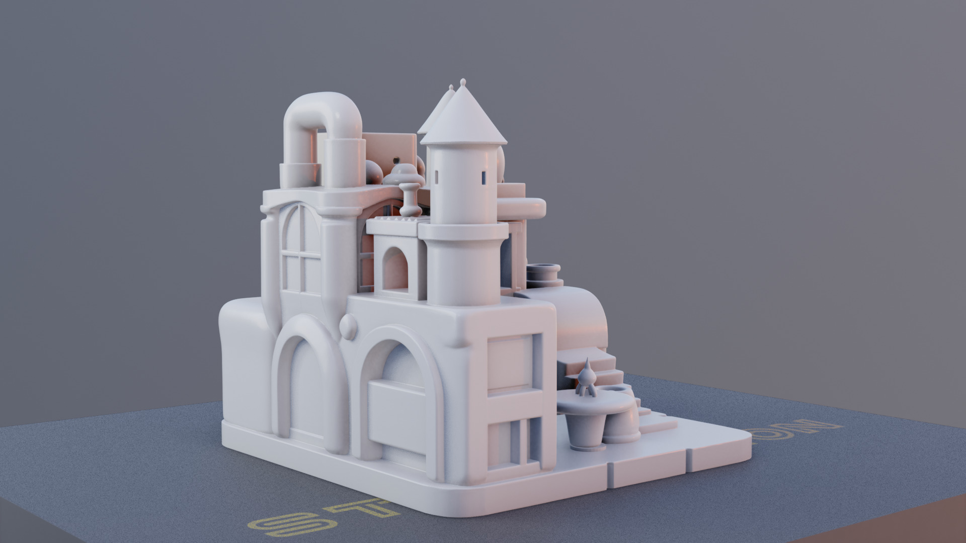 Whimsy Castle 3D Printable Fantasy House Model 3D print model_6