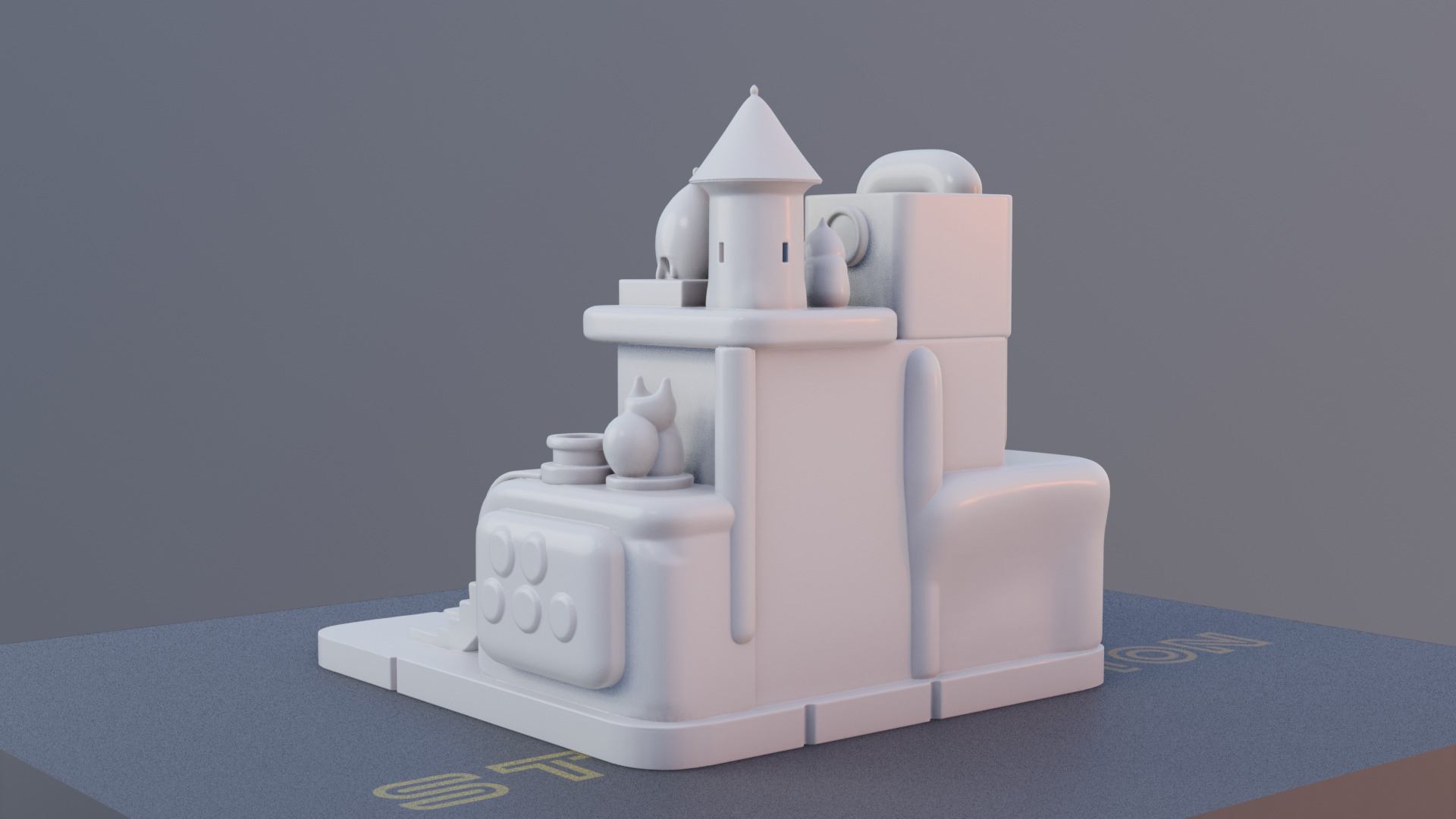 Whimsy Castle 3D Printable Fantasy House Model 3D print model_8