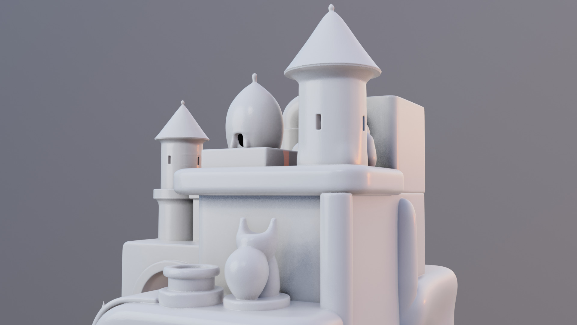 Whimsy Castle 3D Printable Fantasy House Model 3D print model_3