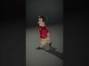 Casual Hawaiian Tourist Character Rigged and Animated Low-poly 3D model_2