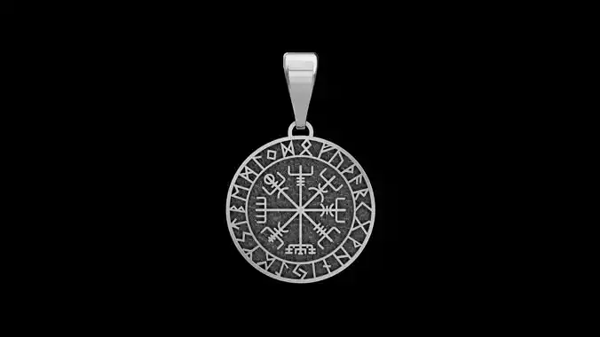Round Celtic Pendant with Runes