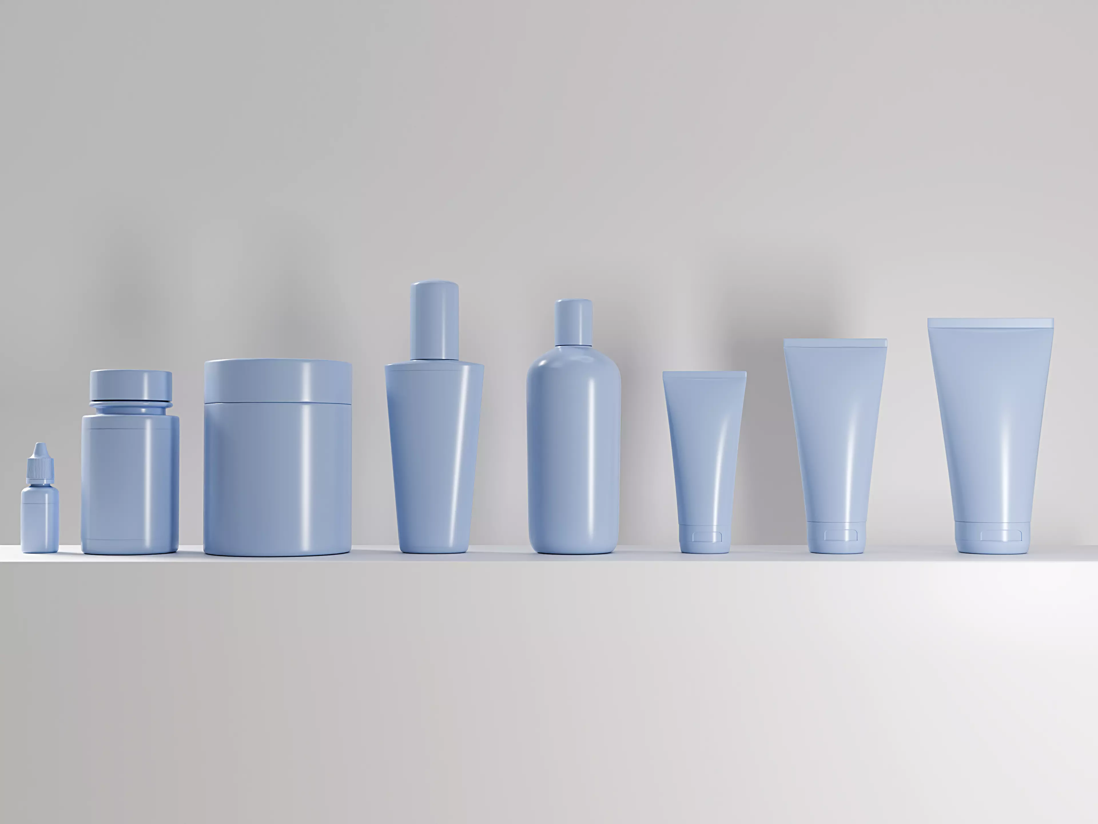 Cosmetic Medicine Container Tube Bottle Mockup 3D model