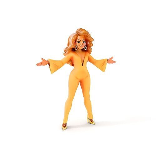 Golden Glam Diva Character Rigged and Animated Low-poly 3D model