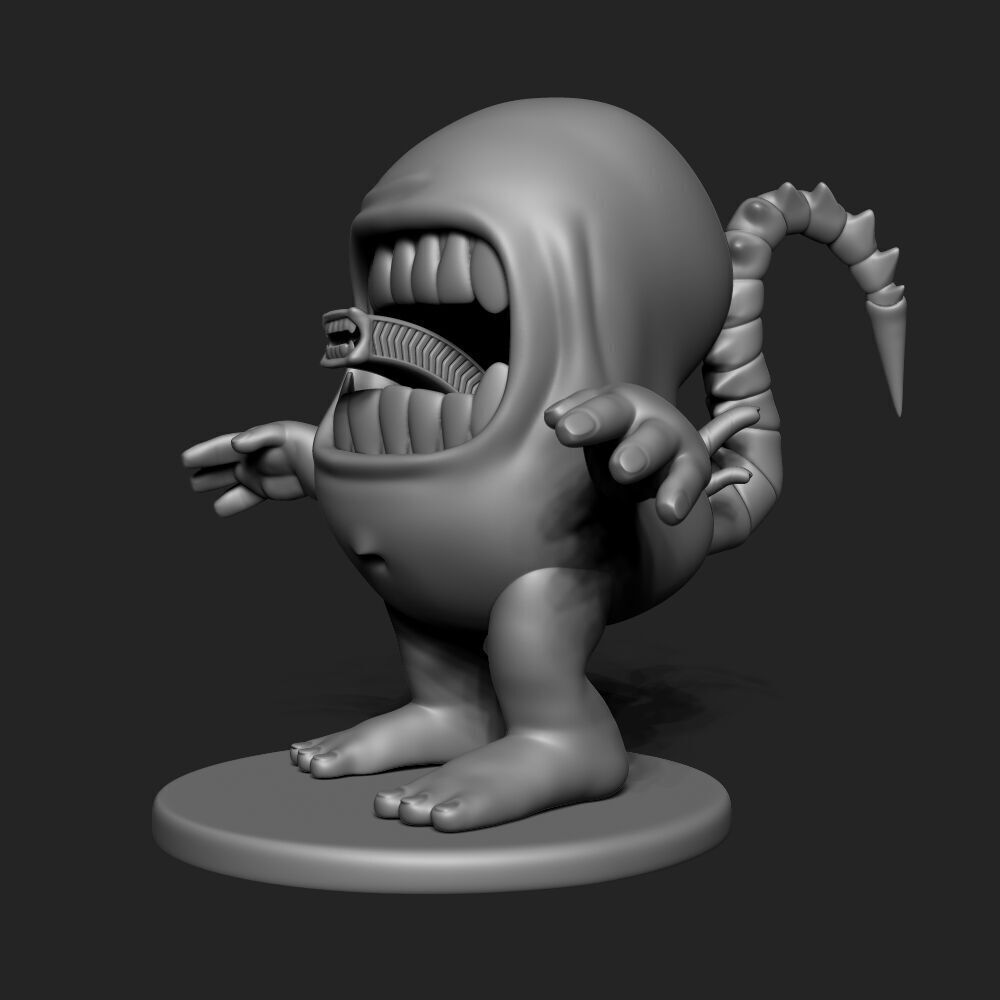 Bolo the Alien bean 3D print model_1