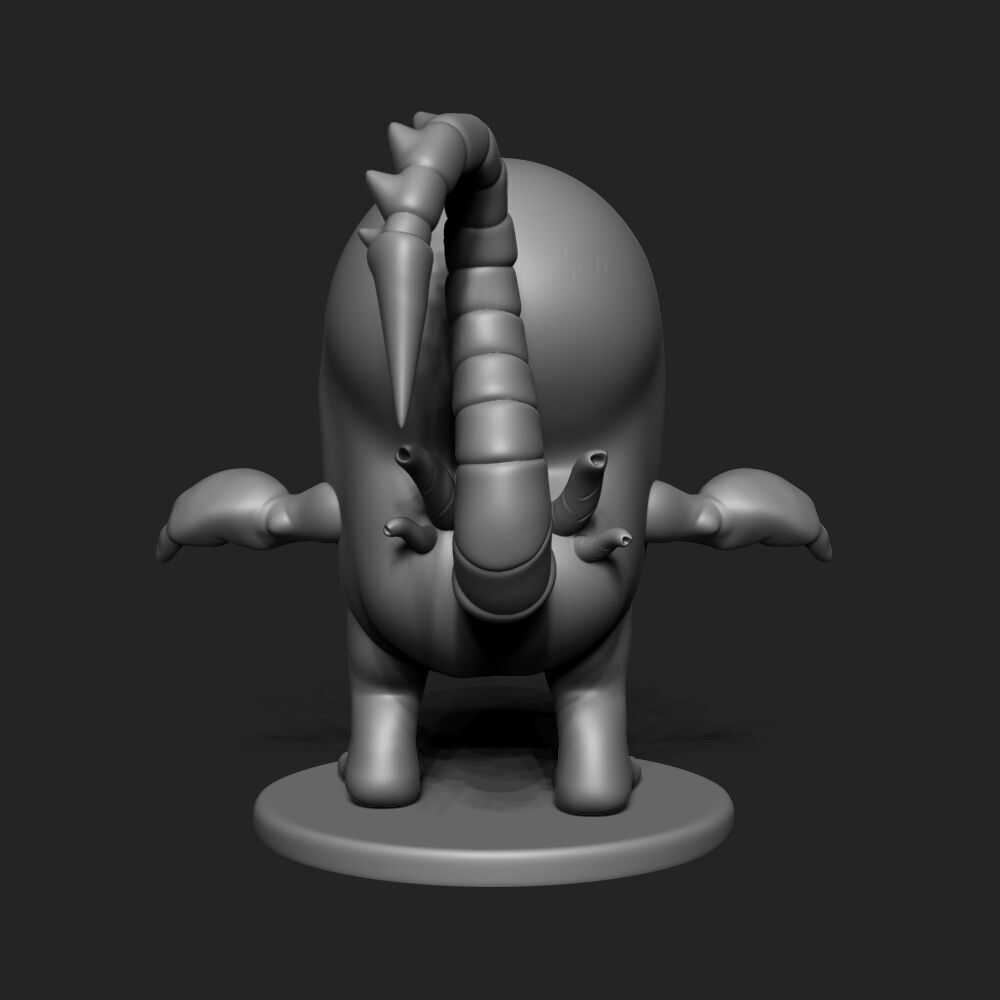 Bolo the Alien bean 3D print model_3
