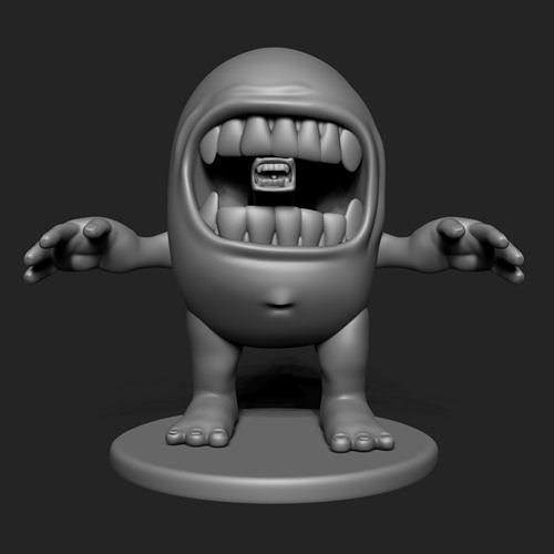 Bolo the Alien bean 3D print model