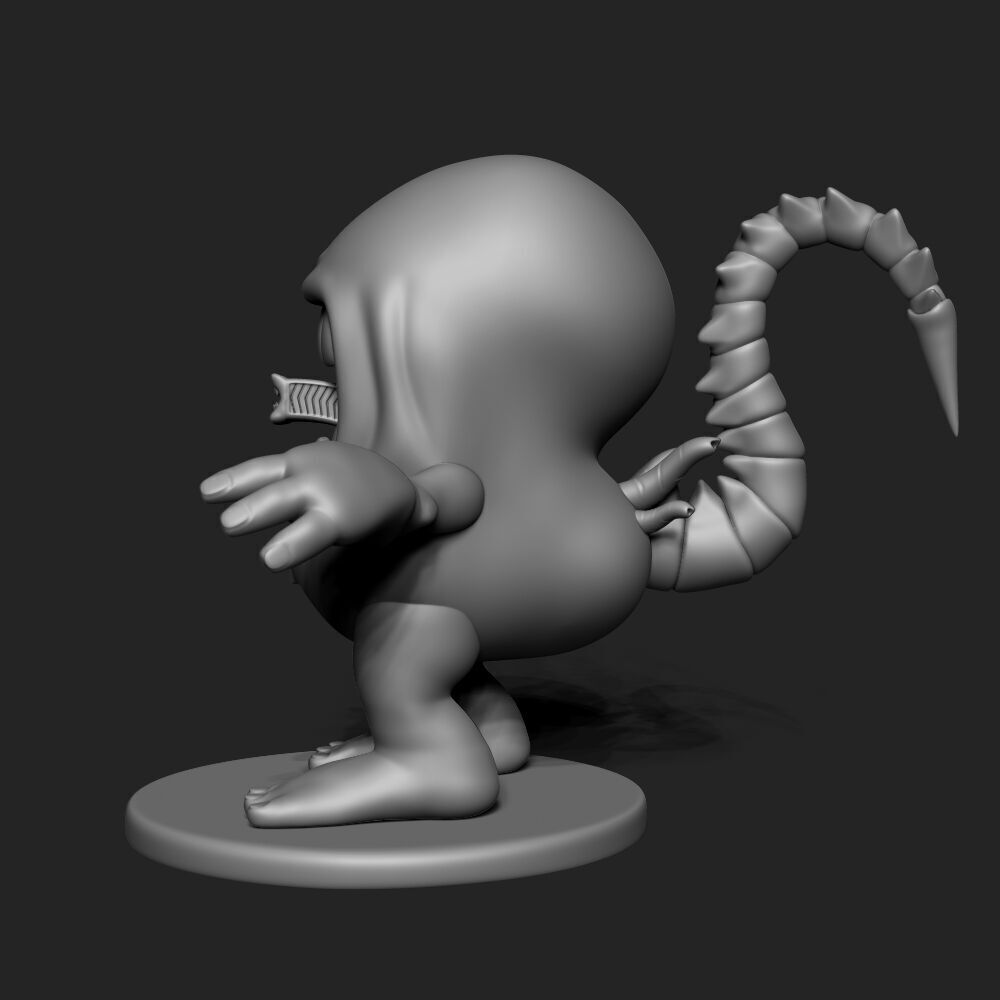 Bolo the Alien bean 3D print model_2