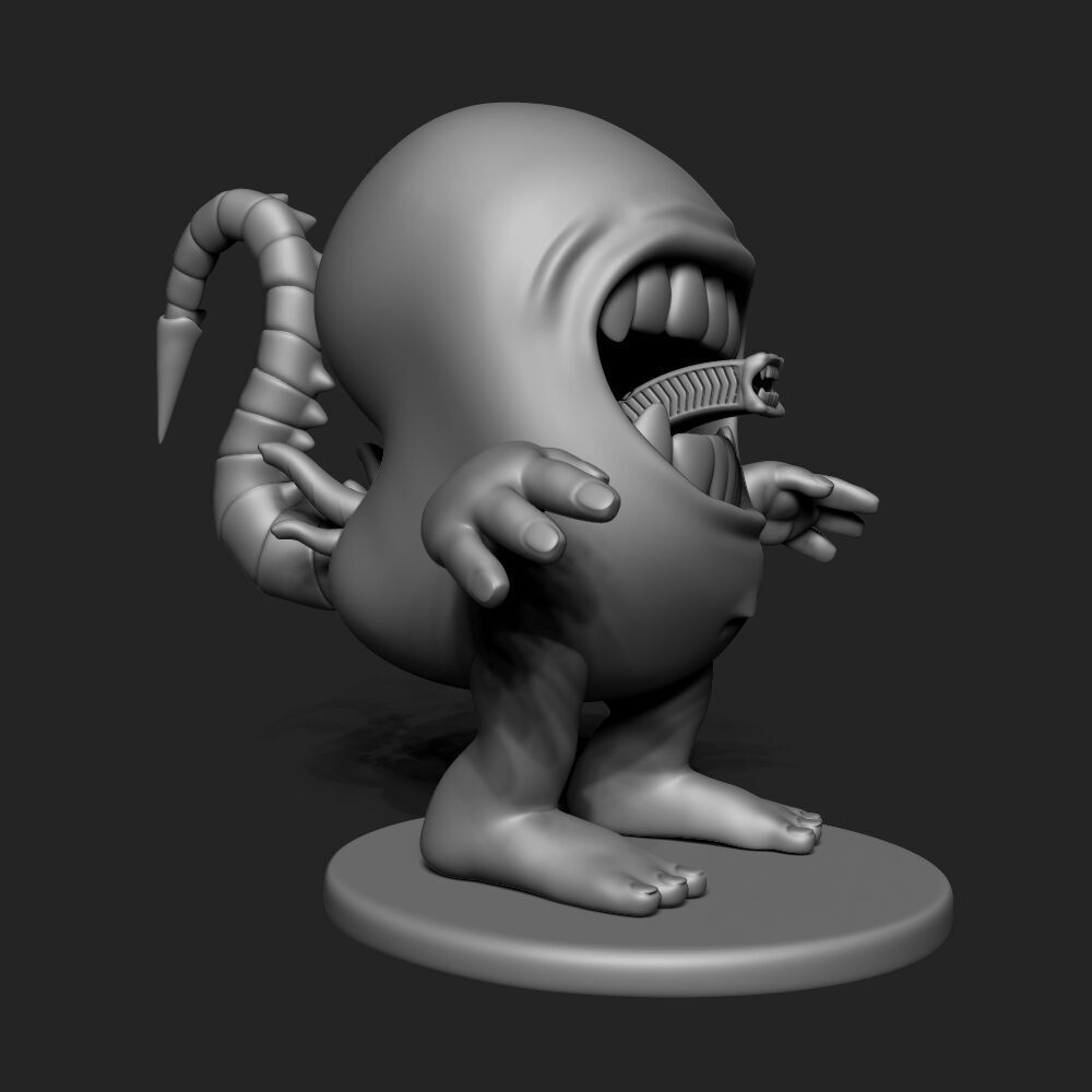 Bolo the Alien bean 3D print model_5
