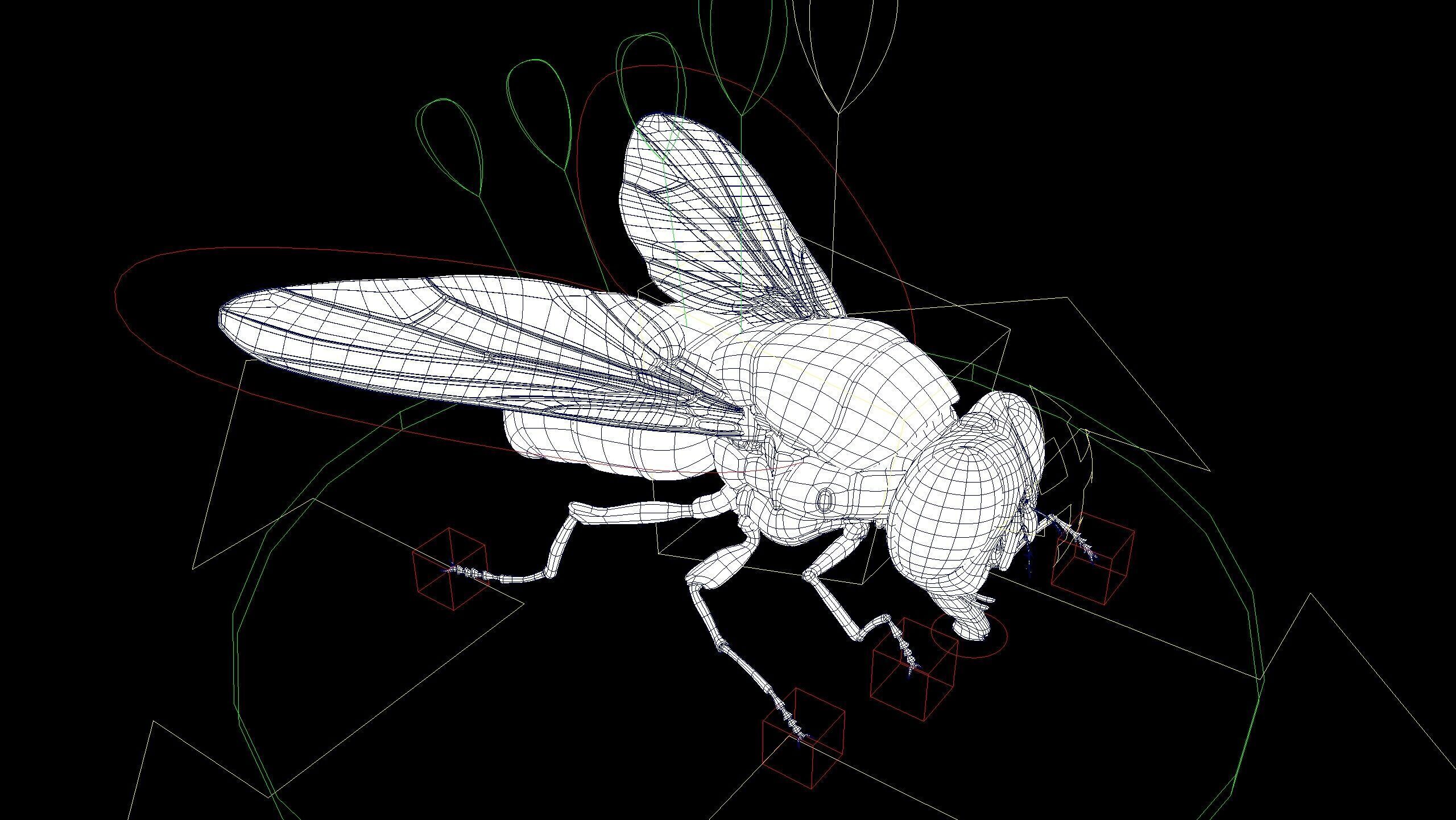 Fly ANIMATED XGEN CORE 3D model_6