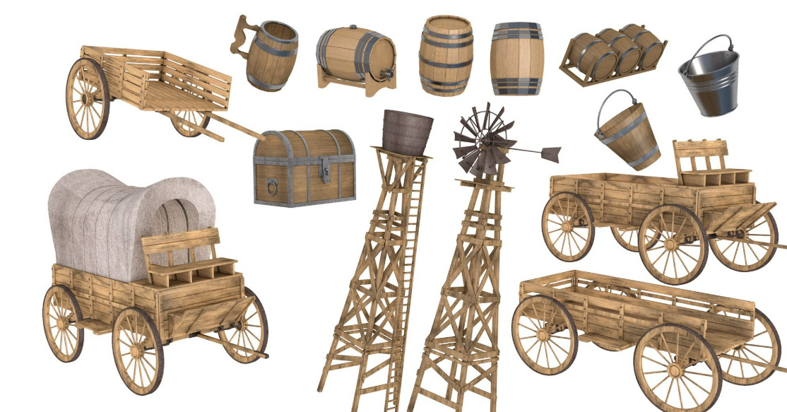 Large Western Collection 3D model_16