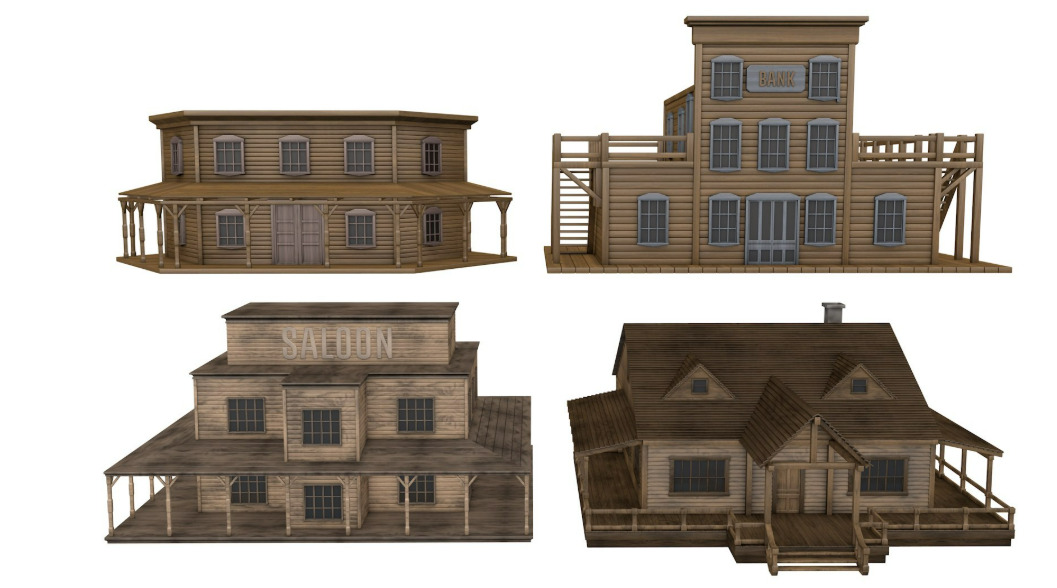 Large Western Collection 3D model_1
