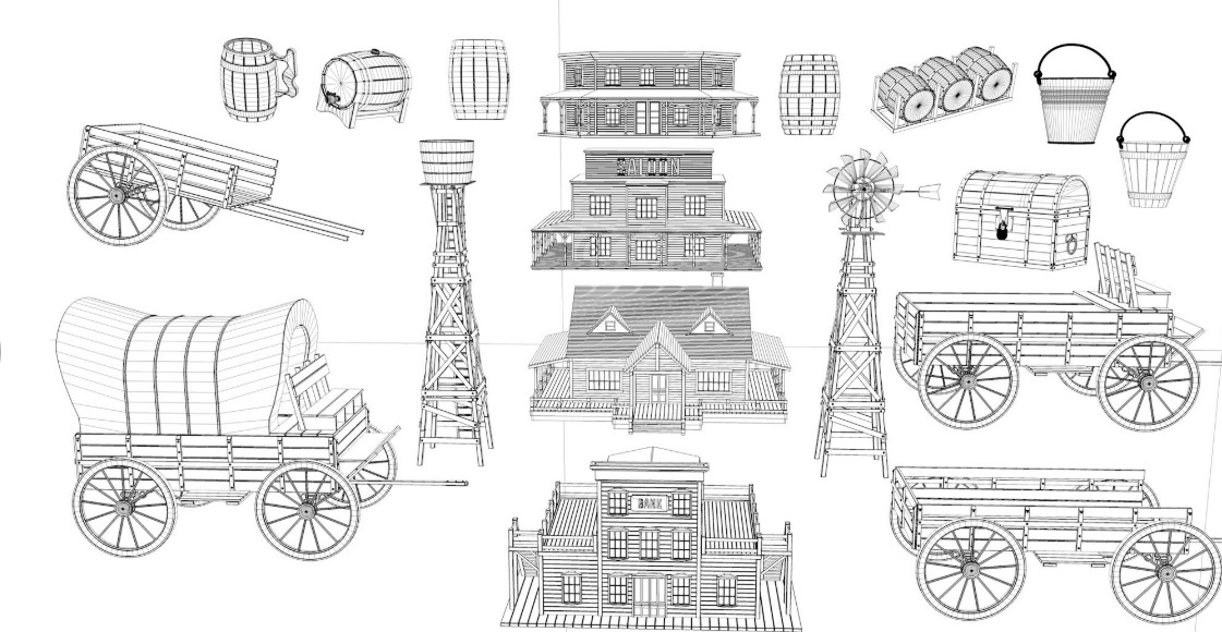 Large Western Collection 3D model_46