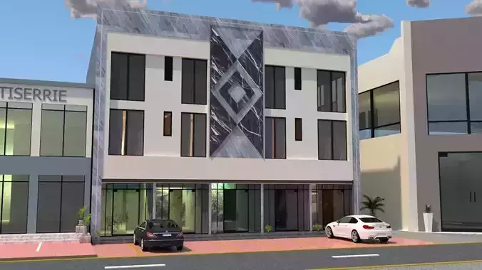 Contemporary Residential Building A24 DWG SketchUp