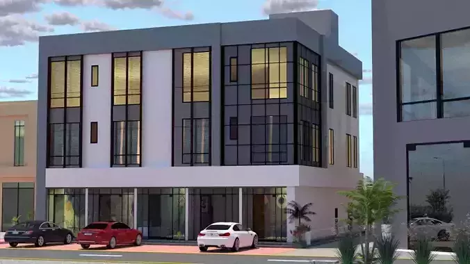 Contemporary Commercial Building A22 DWG SketchUp