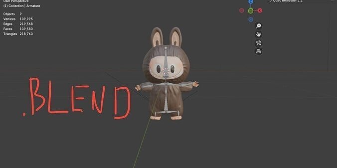 labubu Free low-poly 3D model