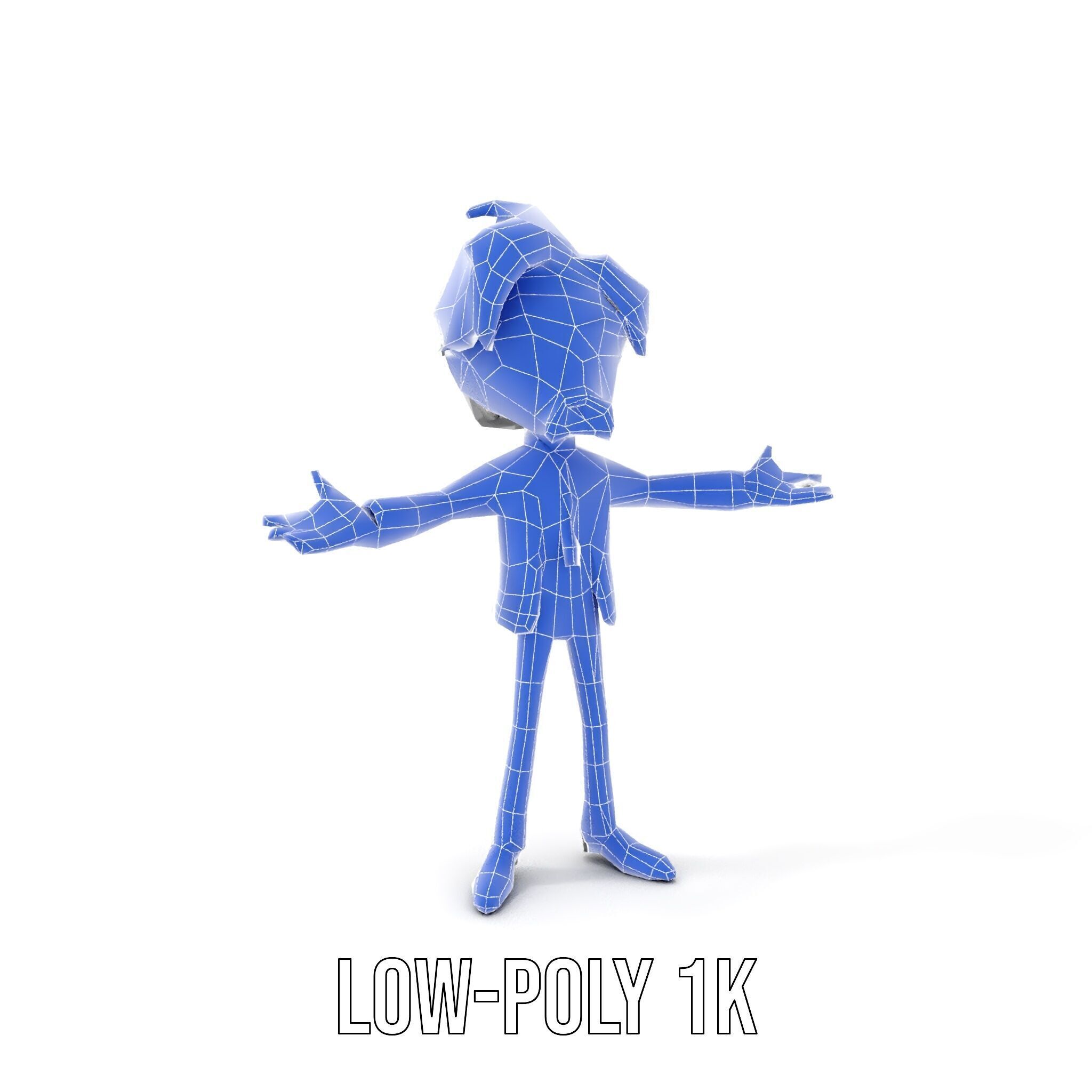 Stylish Suit Character Model  Rigged and Animated Low-poly 3D model_29