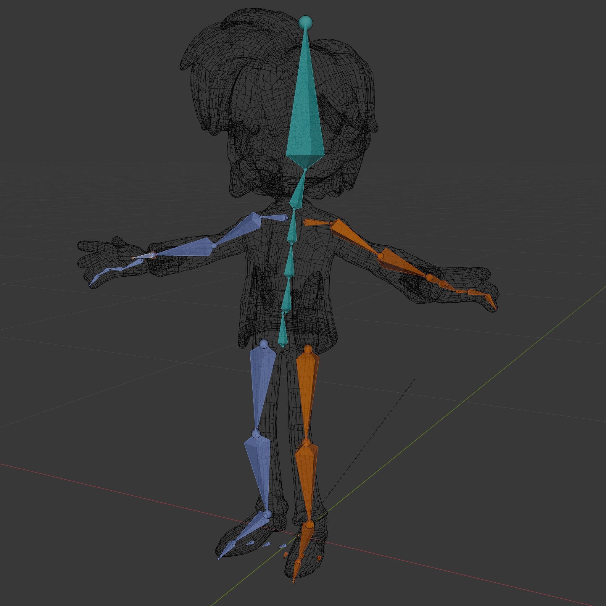 Stylish Suit Character Model  Rigged and Animated Low-poly 3D model_7