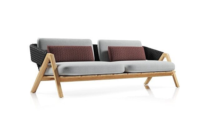 Ethimo knit sofa 3D model