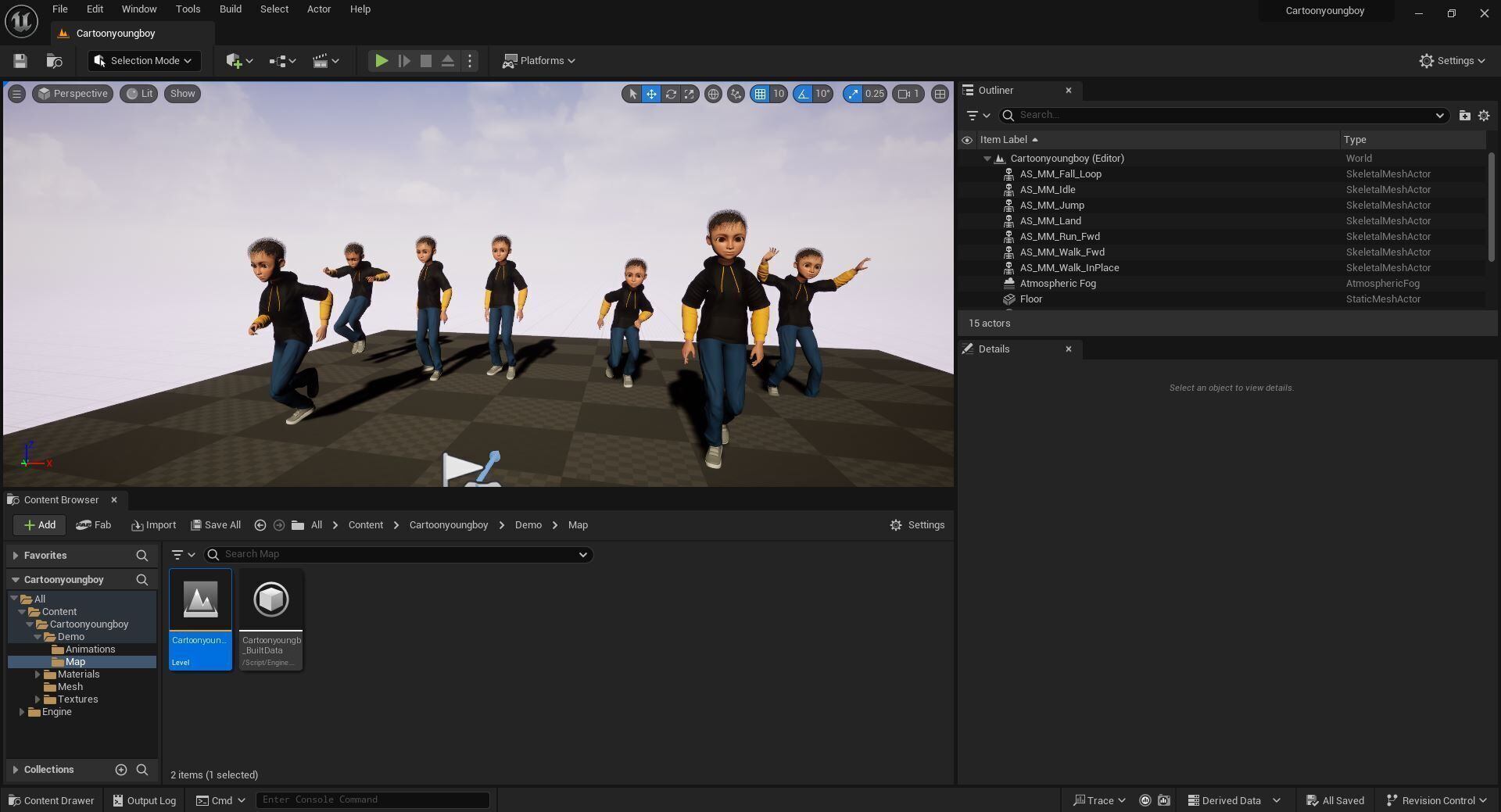 Cartoon Young Boy Rigged Free low-poly 3D model_24