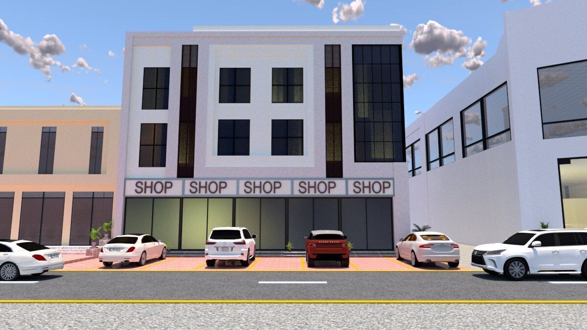 Contemporary Commercial Building A20 DWG SketchUp Model 3D model_2