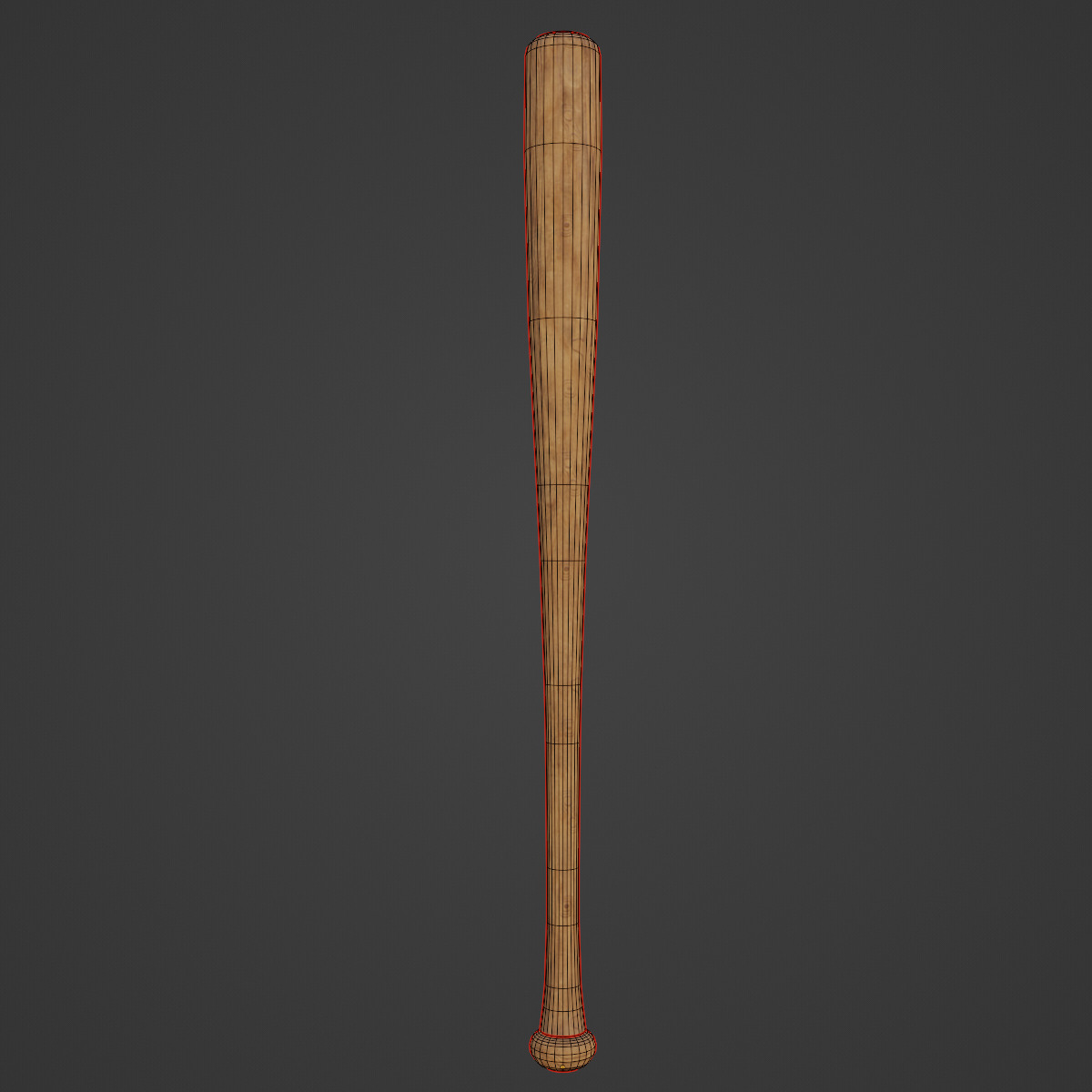 Baseball Bat 06 Low-poly 3D model_7