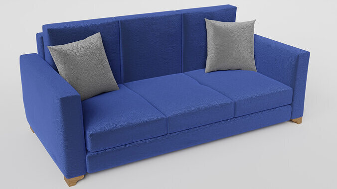 Modern Upholstered Couch 3D model