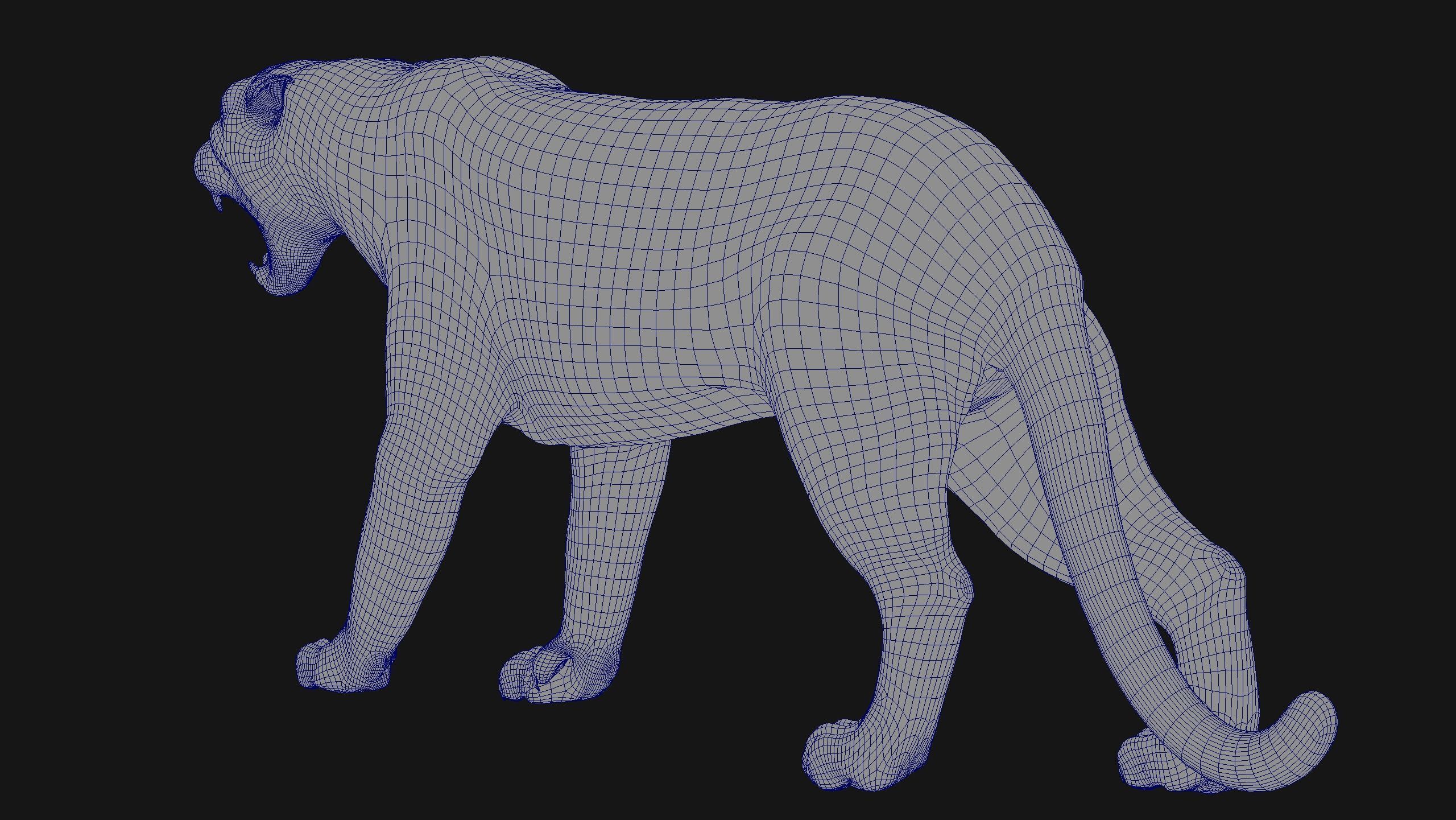 Bengal Tiger ANIMATED Yeti 3D model_19