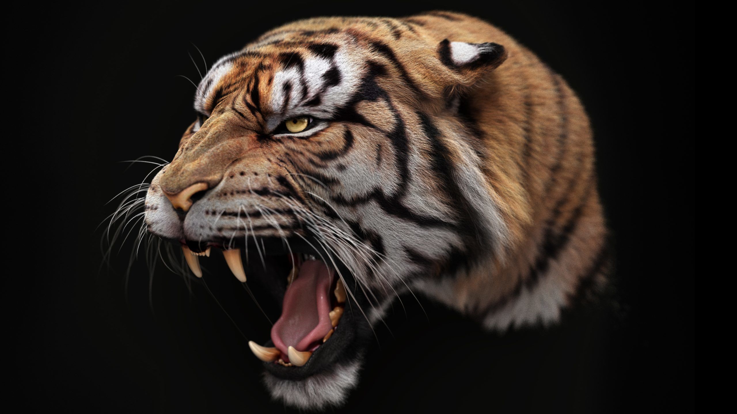 Bengal Tiger ANIMATED Yeti 3D model_8