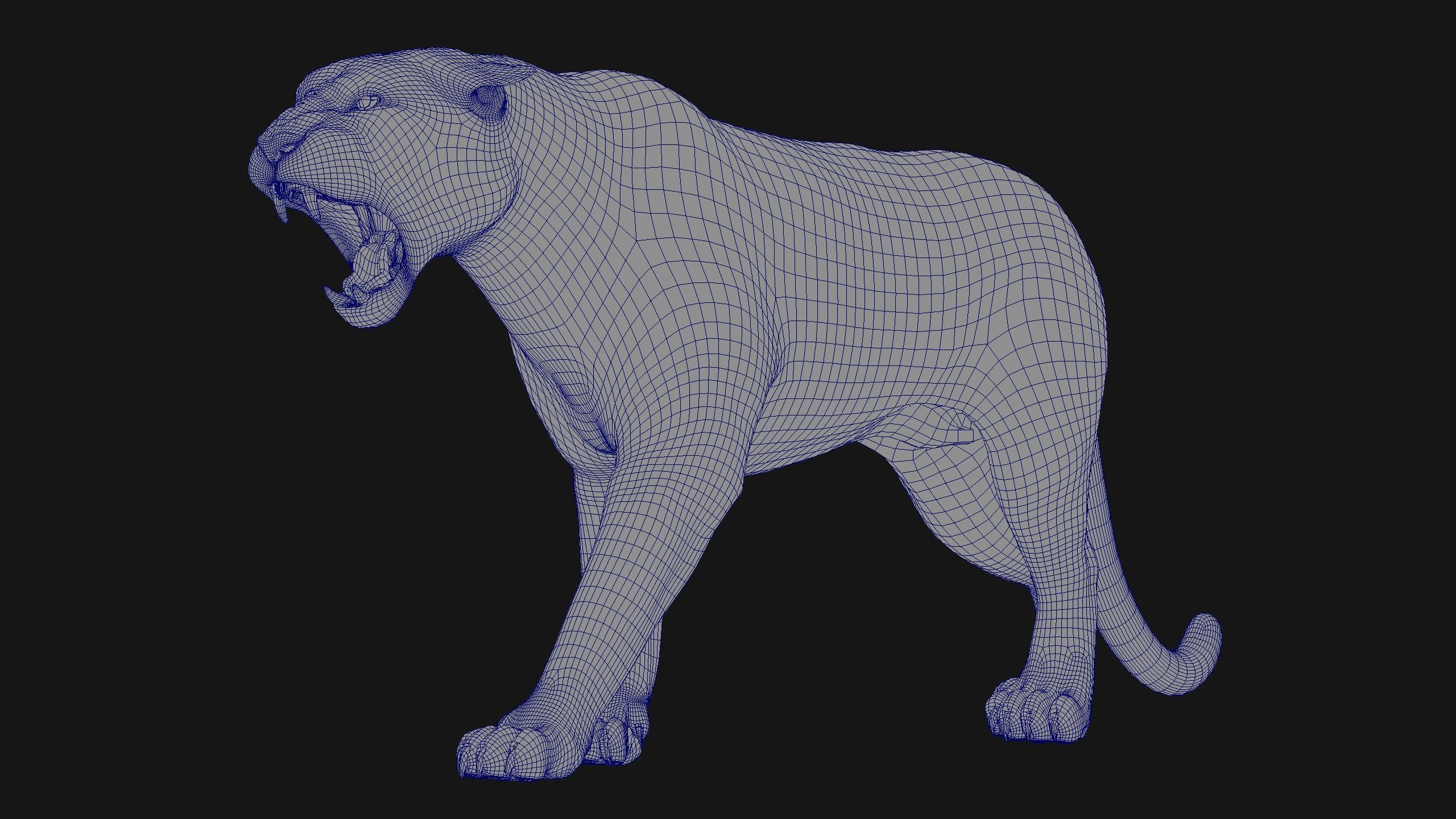 Bengal Tiger ANIMATED Yeti 3D model_18