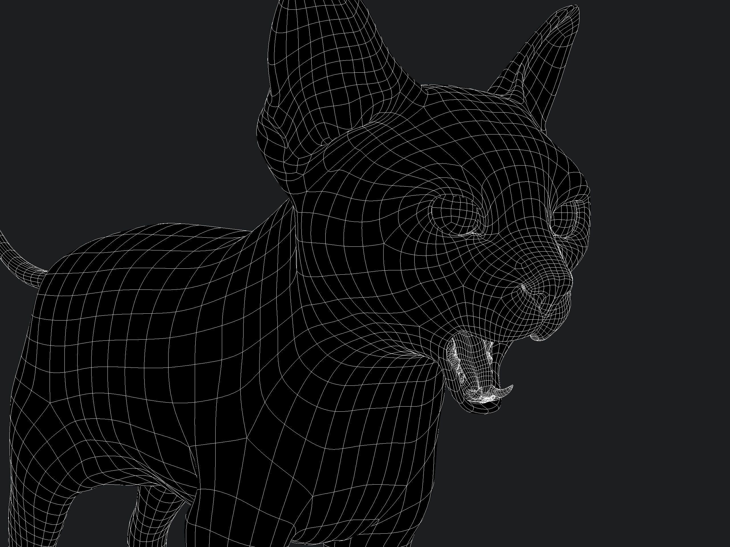 Cat Black RIG YETI version 3D model_9