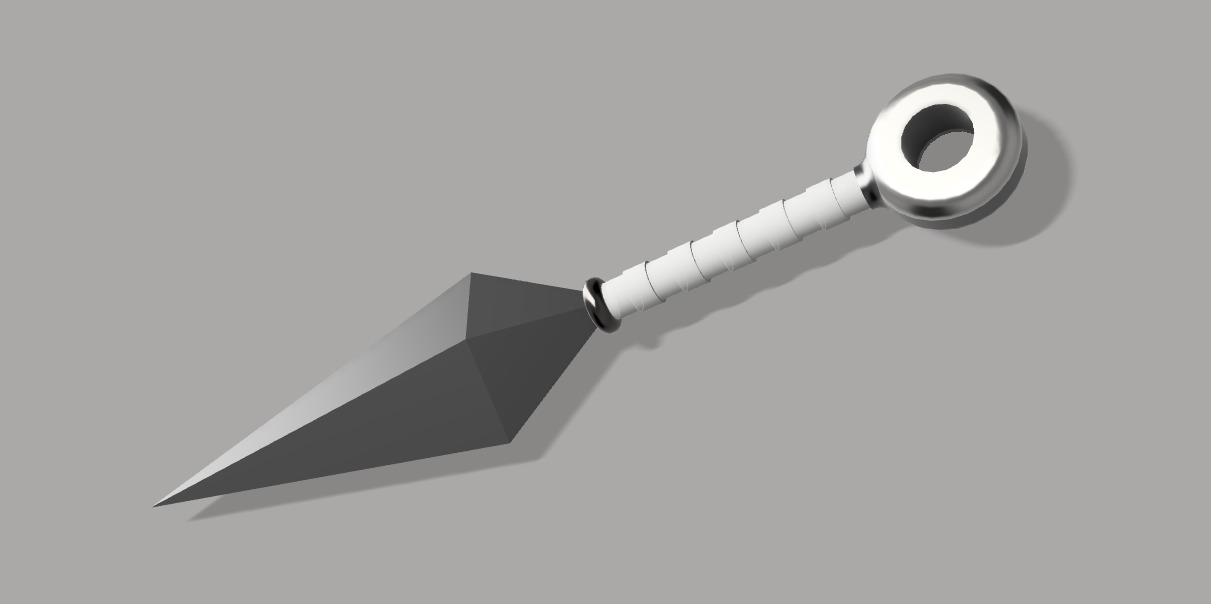 Kunai Knife 3D Model STL STEP Fusion 360 for Printing or Cosplay 3D print model_1
