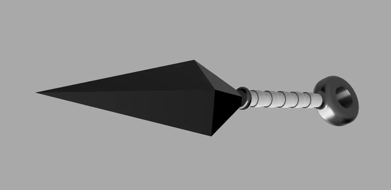 Kunai Knife 3D Model STL STEP Fusion 360 for Printing or Cosplay 3D print model_0