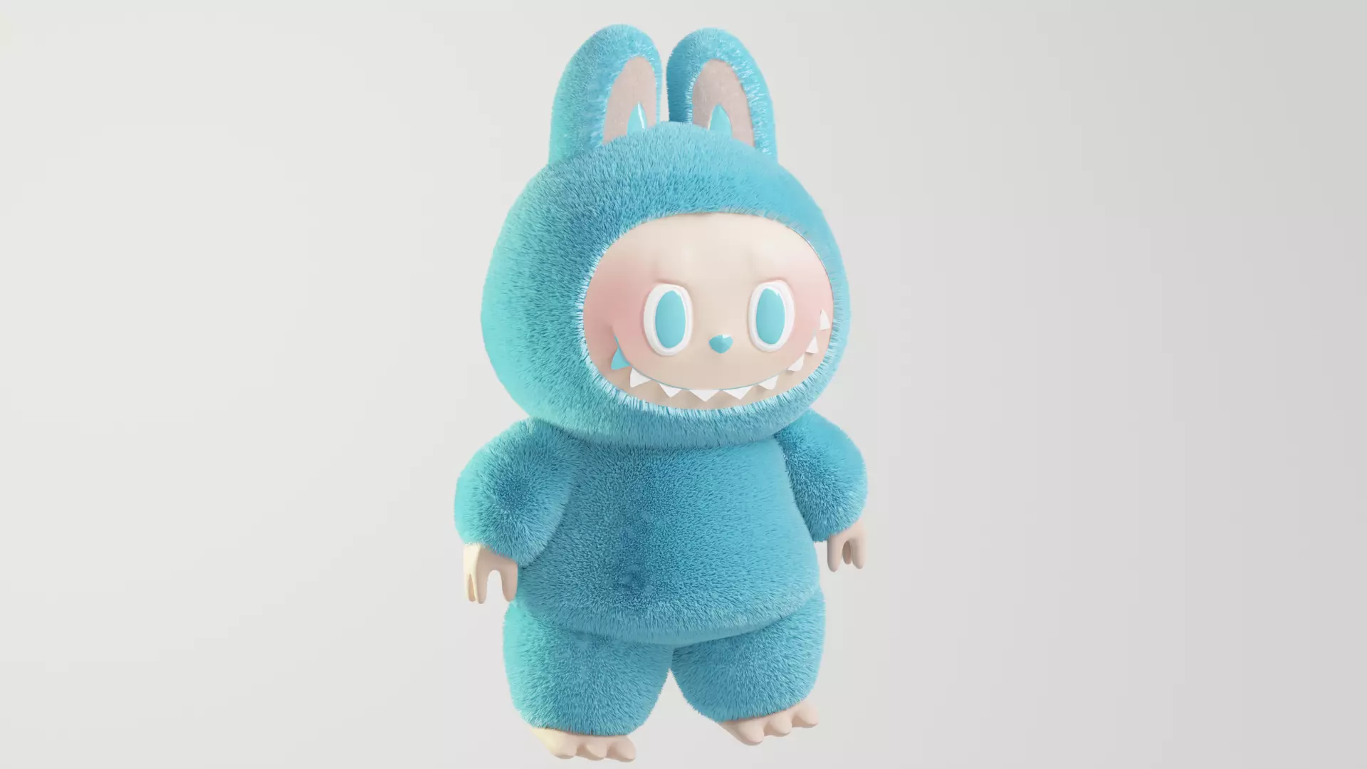 Labubu doll rigged model Low-poly 3D model