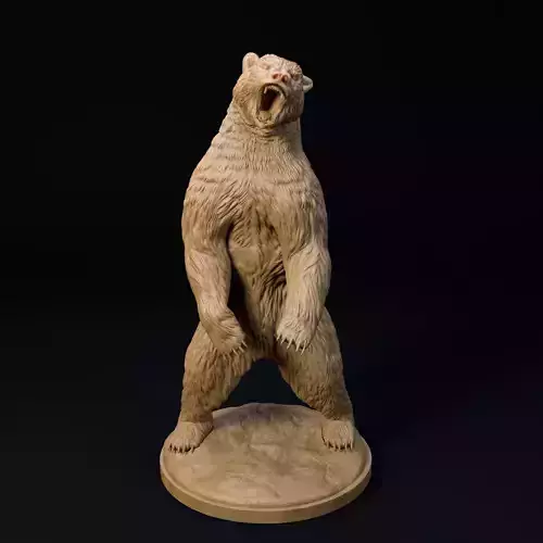 Arctodus Simus Short faced bear rear up pre-supported