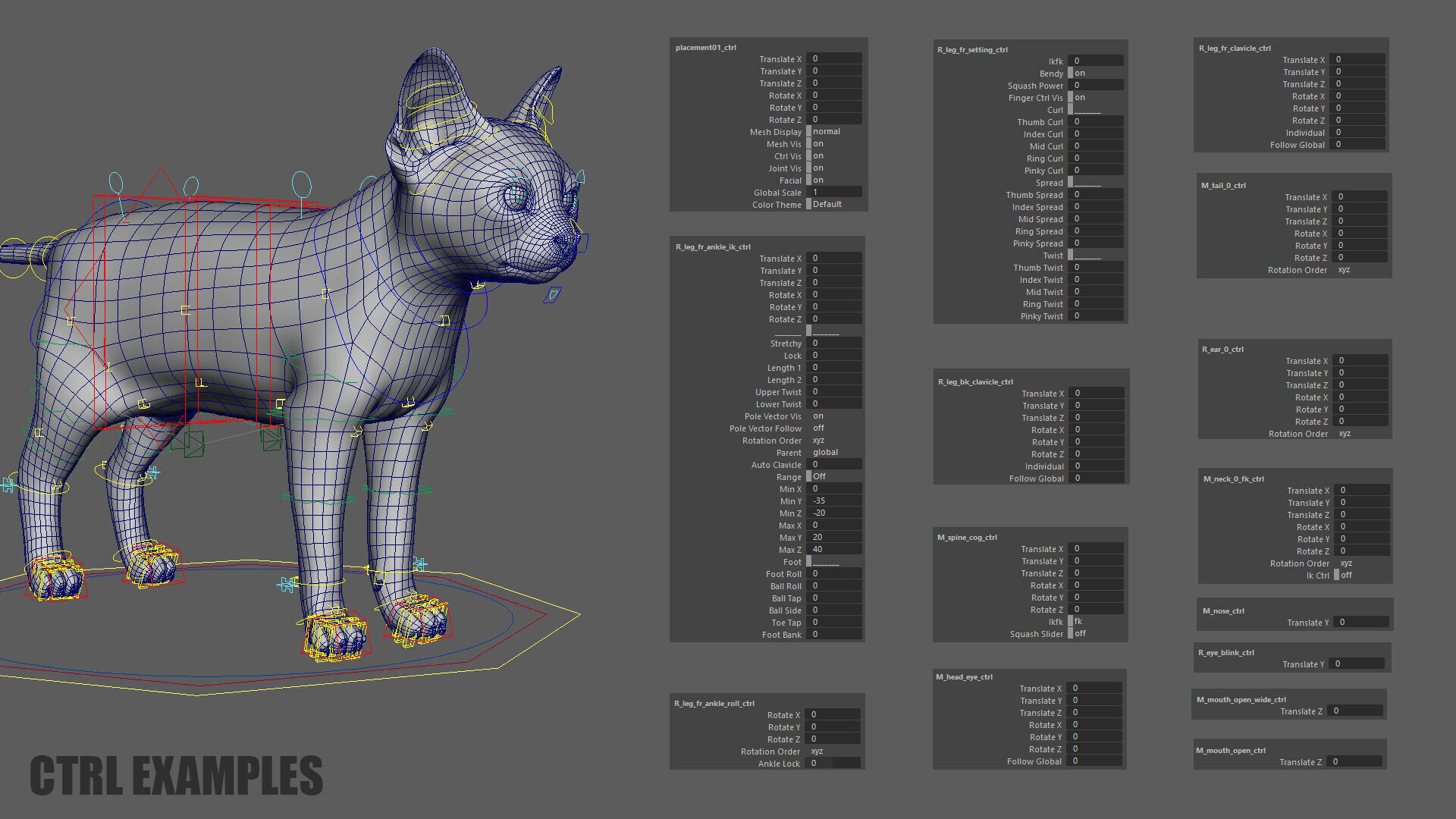 Cat Grey Tabby RIG  YETI version 3D model_20
