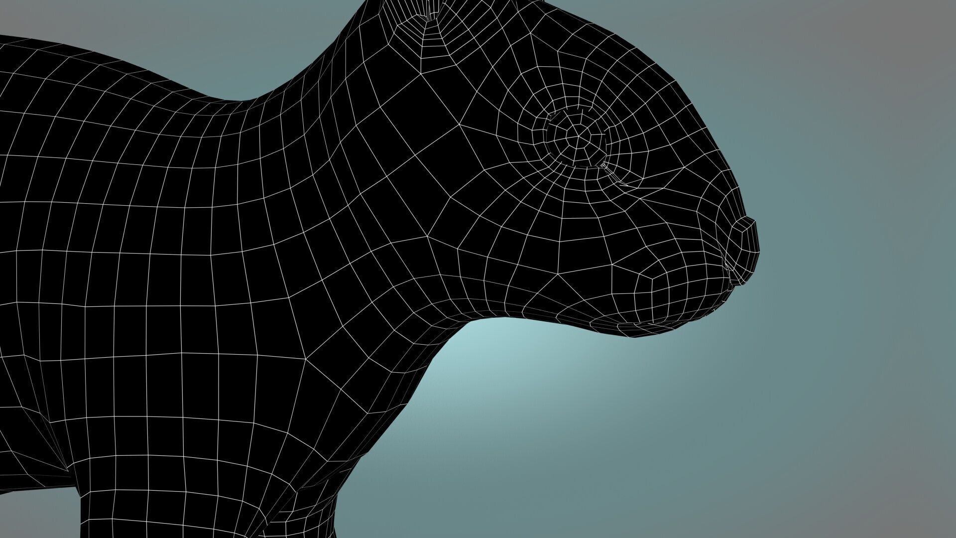 Rabbit Spotted ANIMATED XGEN CORE 3D model_15