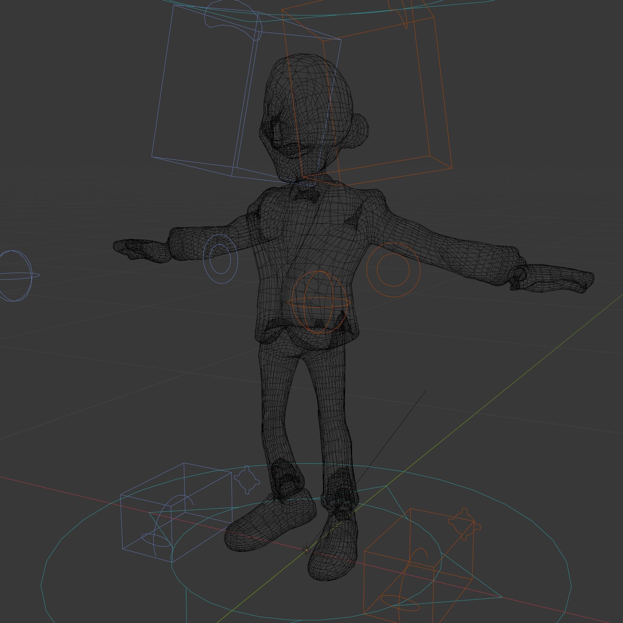 Red Suit Character Rigged and Animated for Games and VR Low-poly 3D model_6