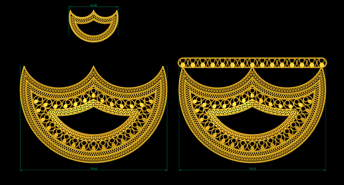 10 Hilal Moon Shaped Pendant Design Bundle 3D print model_9