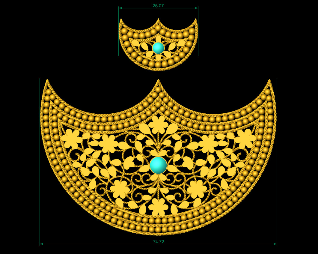 10 Hilal Moon Shaped Pendant Design Bundle 3D print model_8