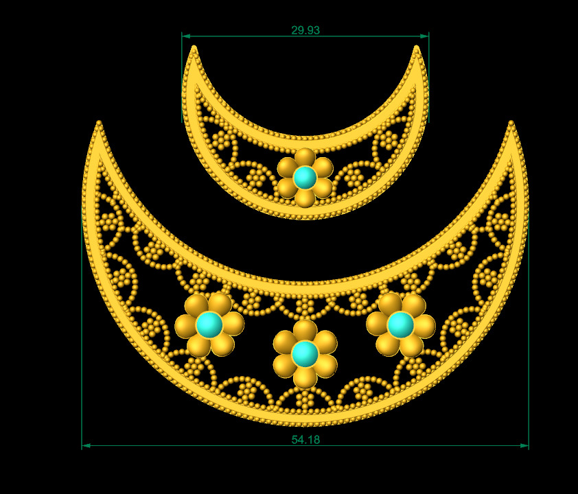 10 Hilal Moon Shaped Pendant Design Bundle 3D print model_1