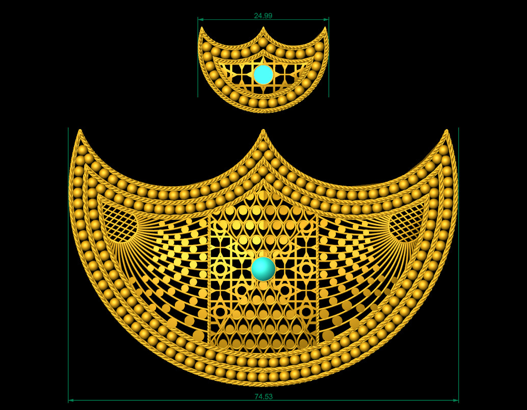 10 Hilal Moon Shaped Pendant Design Bundle 3D print model_7