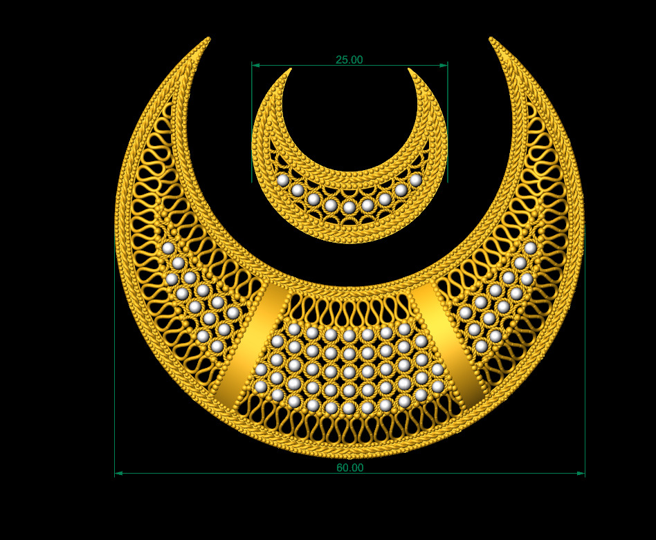 10 Hilal Moon Shaped Pendant Design Bundle 3D print model_5